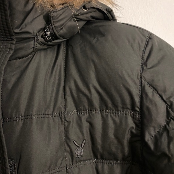 Vintage RARE Playboy Trench Parka Puffer Coat - Picture 2 of 11